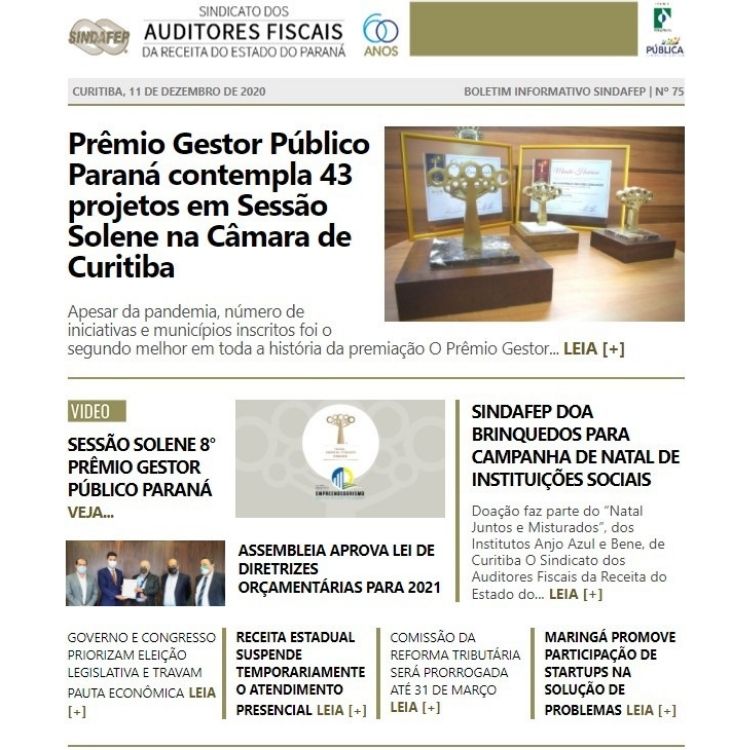 Boletim Informativo - Edição n° 75 - 11/12/2020