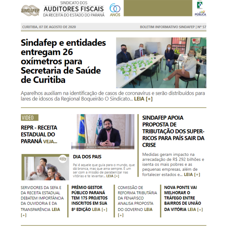 Boletim Informativo - Edição n° 57 - 07/08/2020