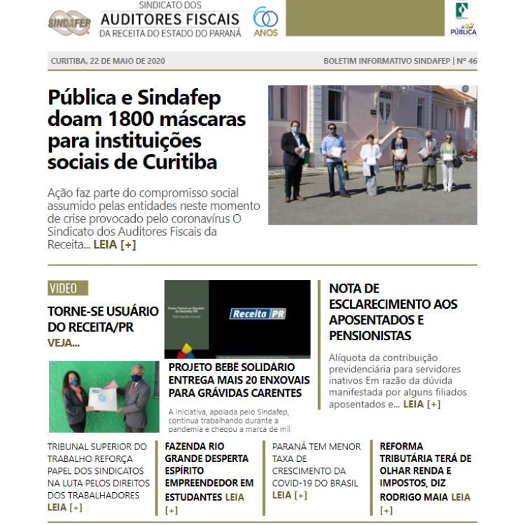 Boletim Informativo - Edição n° 46 - 22/05/2020  