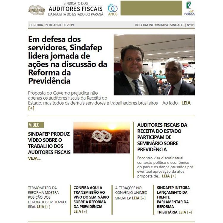 Boletim Informativo - Edição n° 01 - 09/04/2019