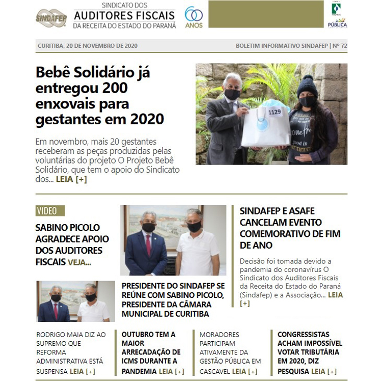 Boletim Informativo - Edição n° 72 - 20/11/2020