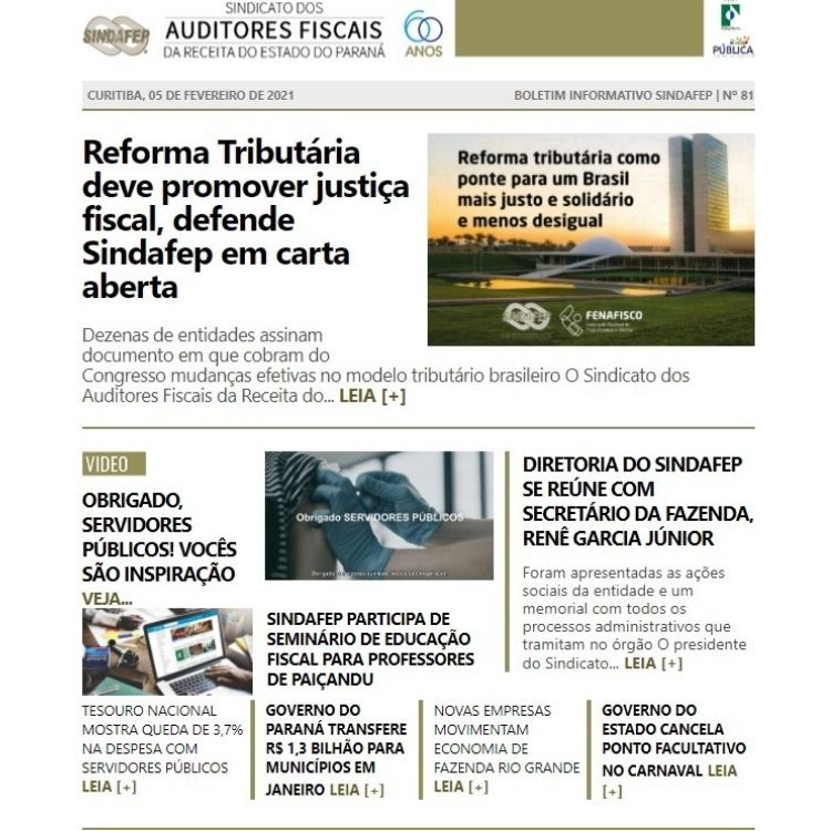Boletim Informativo - Edição n° 81 - 05/02/2021