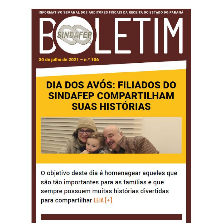 Boletim Informativo - Edição n° 106 - 30/07/2021